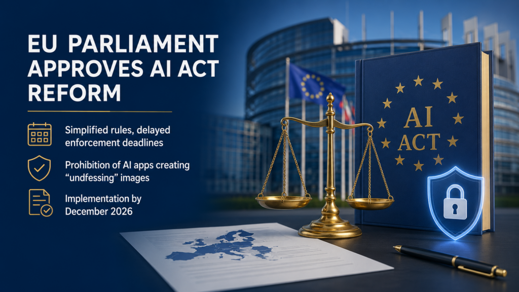 EU AI Act Simplification and Prohibition of “Undressing” Applications